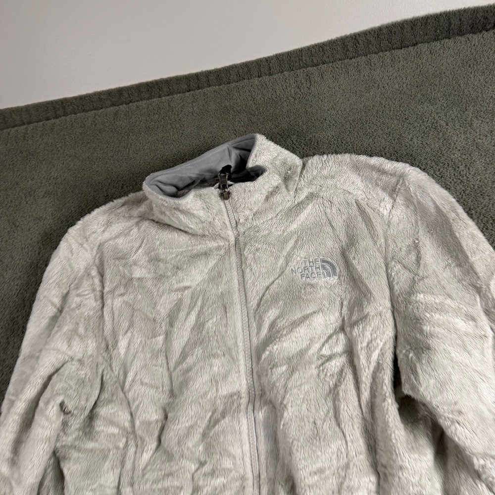 The North Face Osito High Pile Fleece Full Zip Jacket Grey Silken Teddy Coat